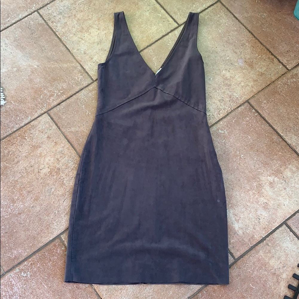 Wilfred Free gray suede mini dress